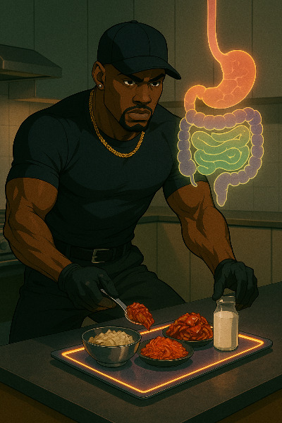 Xavier Savage teaching in a cerebral dojo with glowing active brain regions