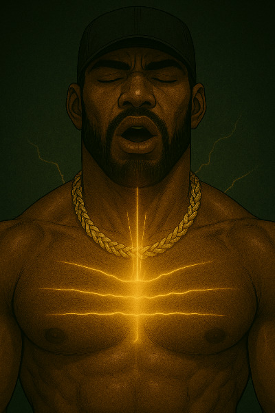Close-up of Xavier creating resonance through humming to stimulate the vagus nerve